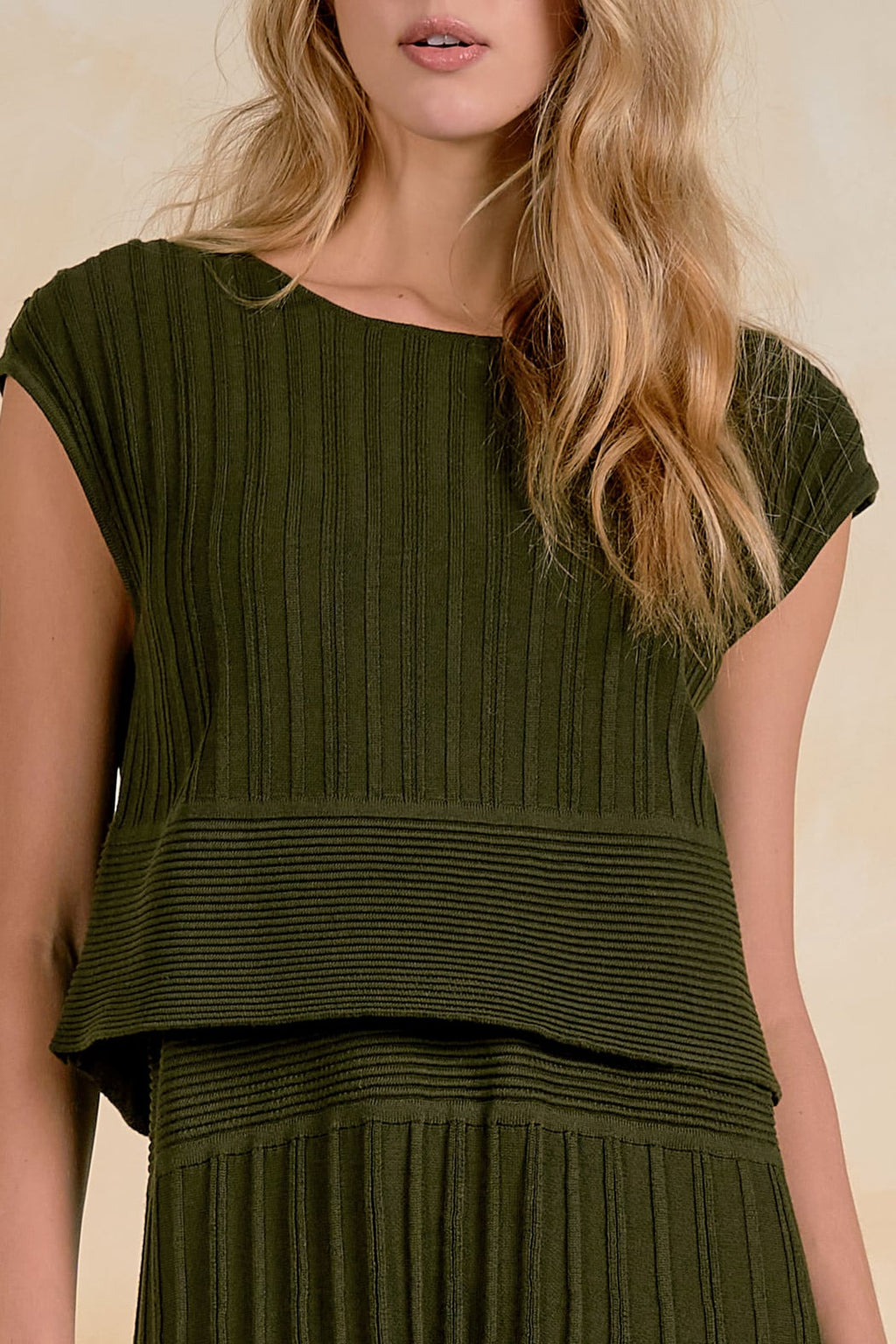 TWO-PIECE CAP SLEEVE MIDI DRESS