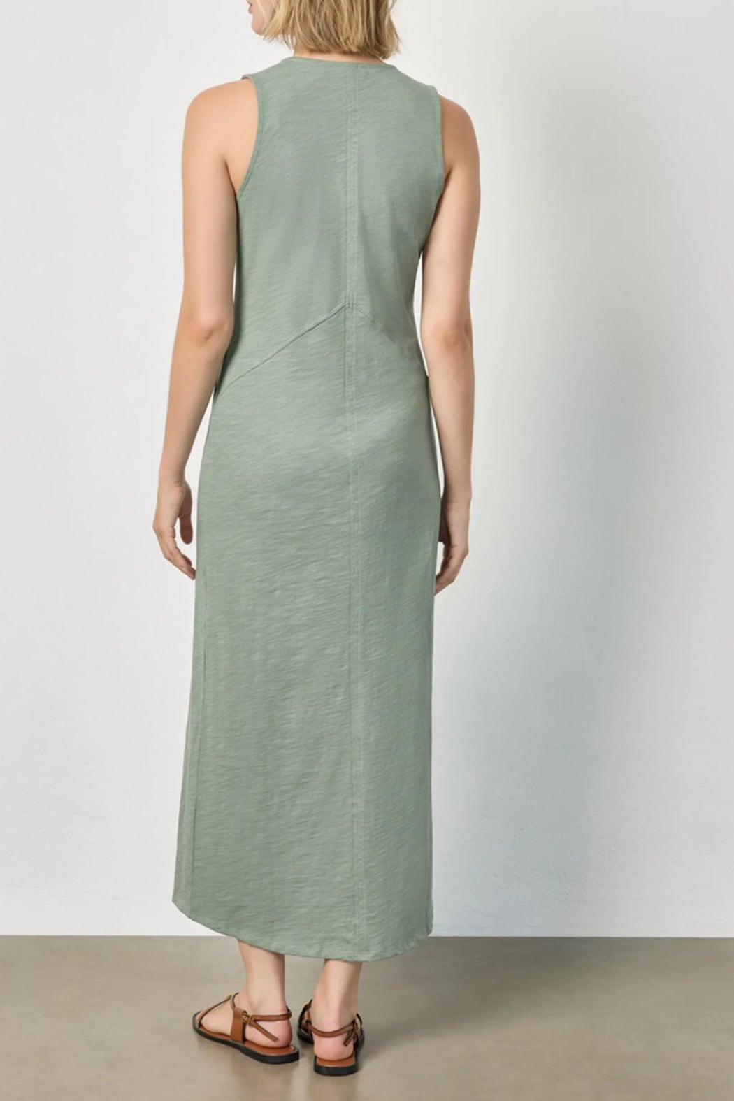 V Neck Seamed Maxi Dress