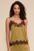 Vanessa Satin Lace Trim Top