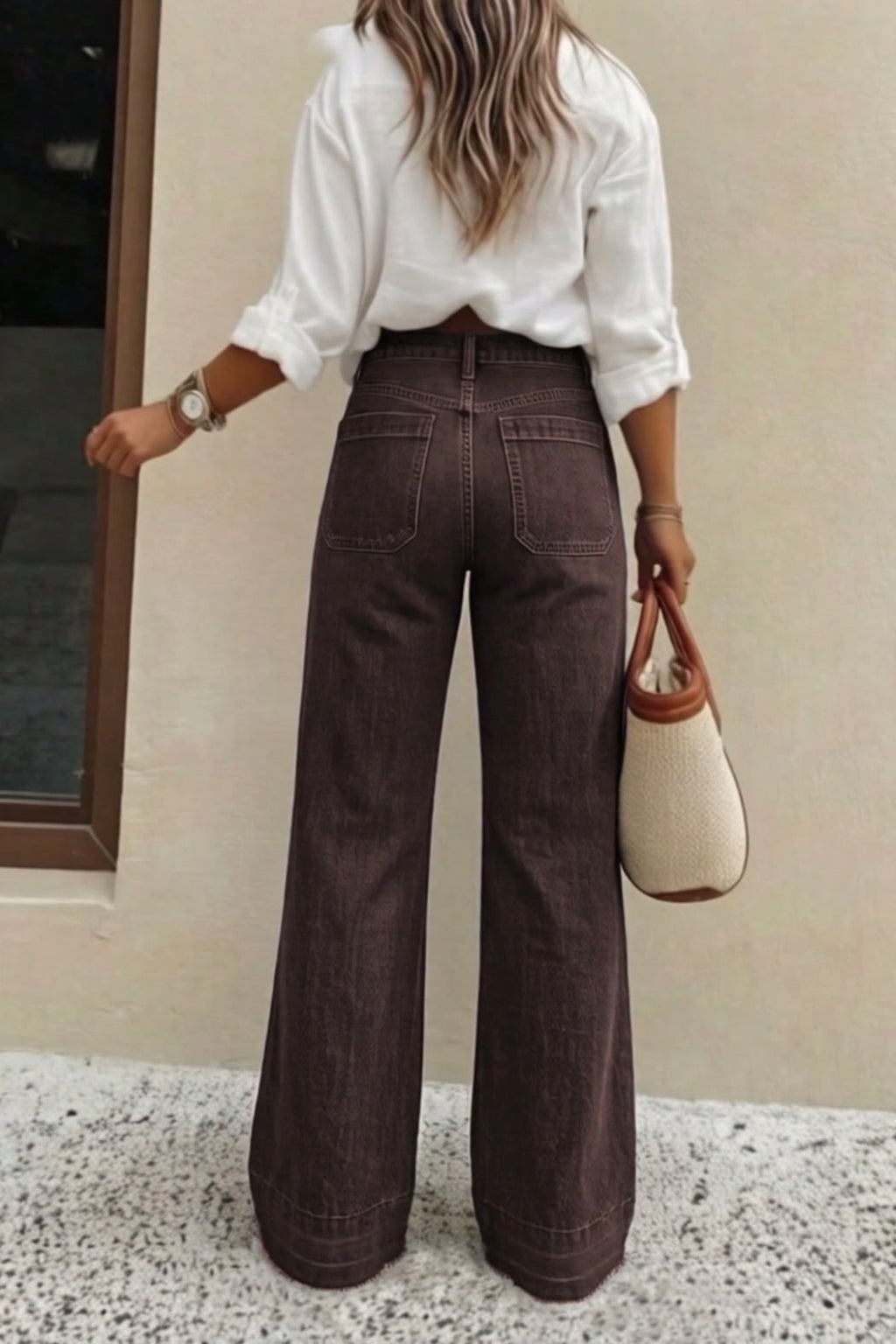 Washed Chocolate Jeans