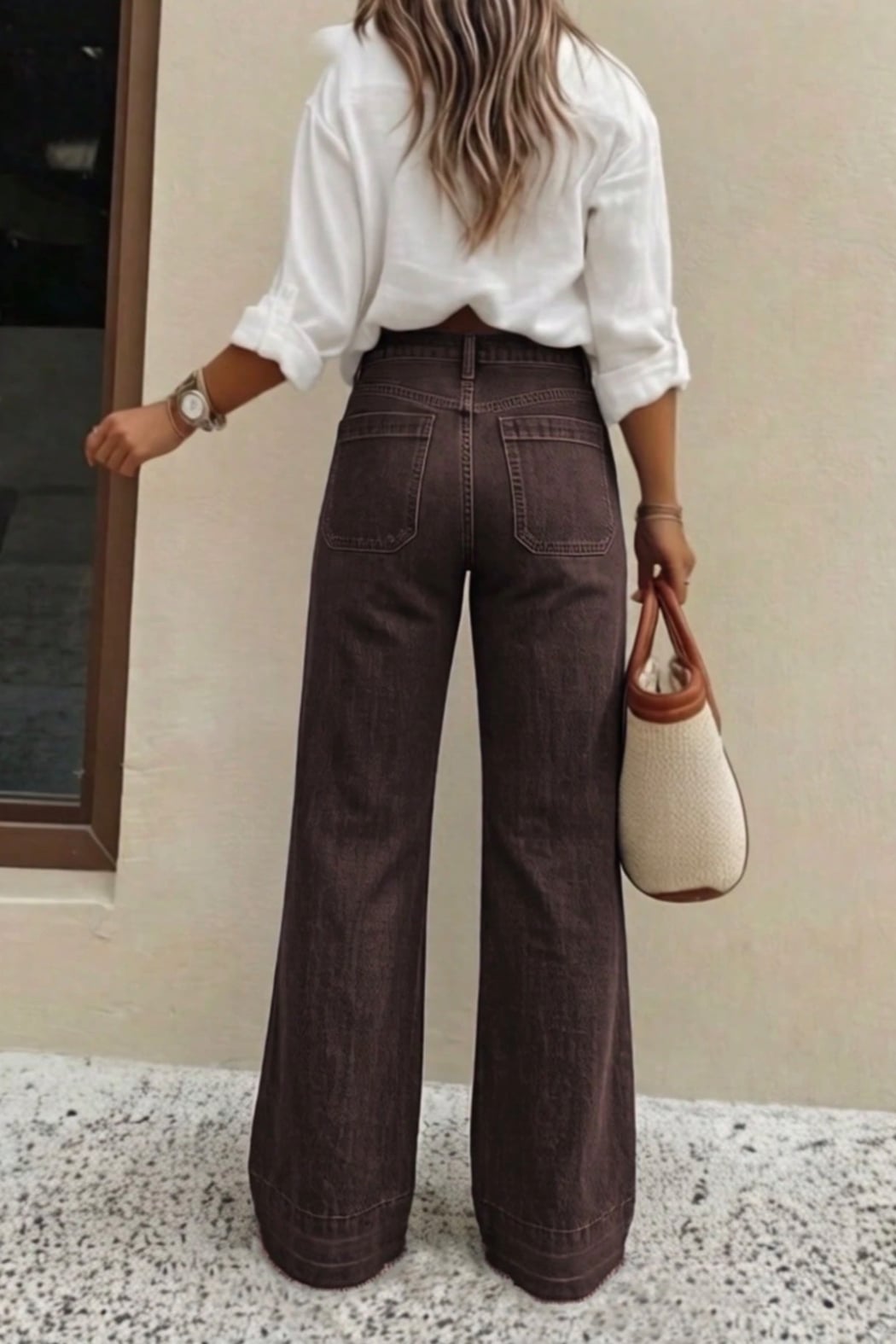 Washed Chocolate Jeans