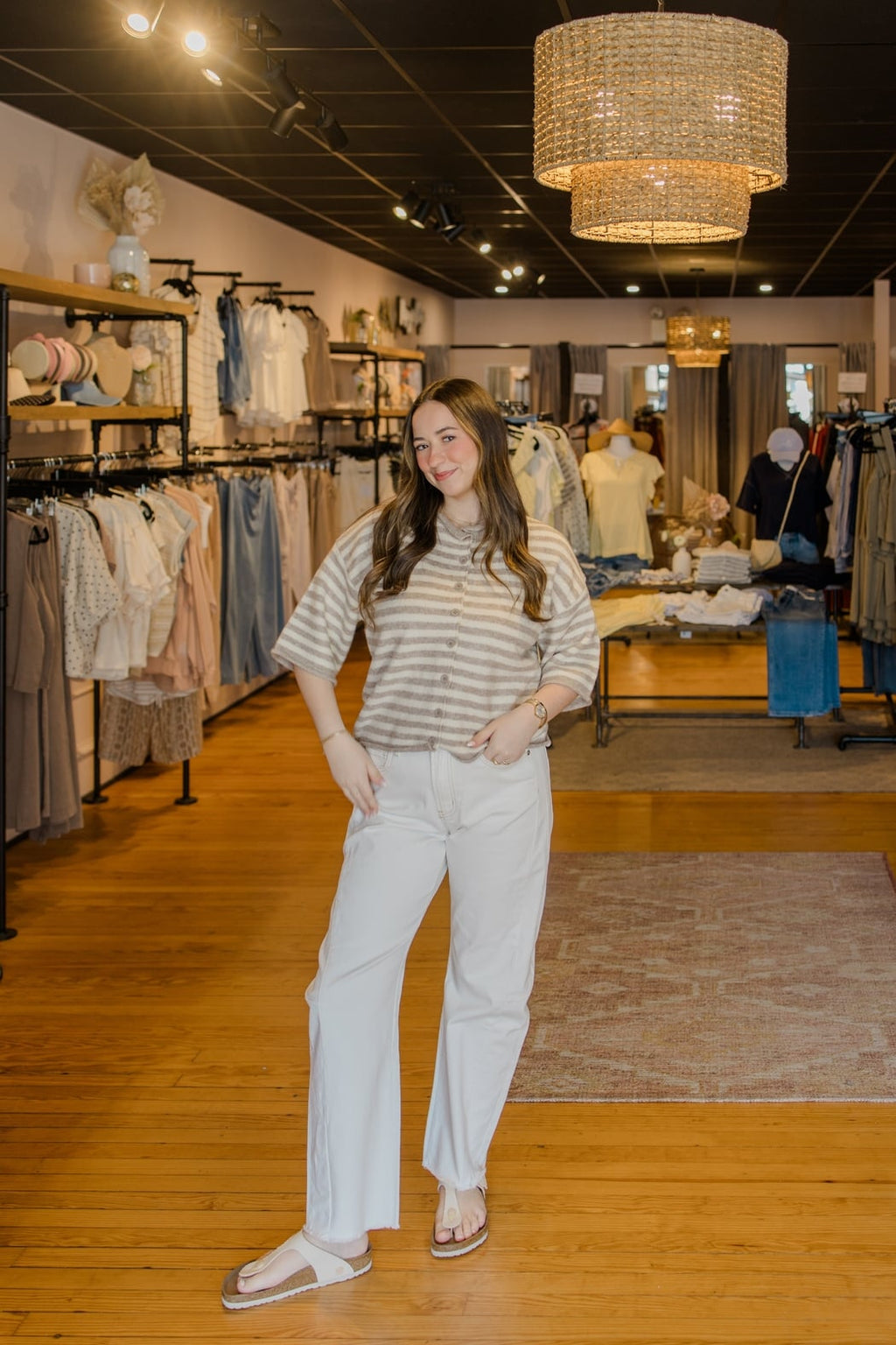 White Super High Ankle Barrel Leg Jeans