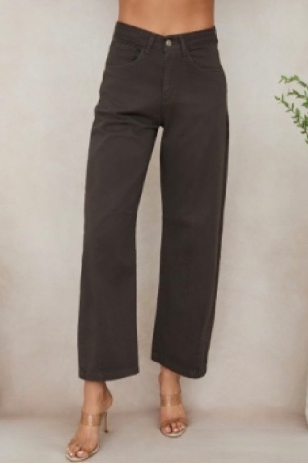 Wide Leg High Waist Barrel Pants