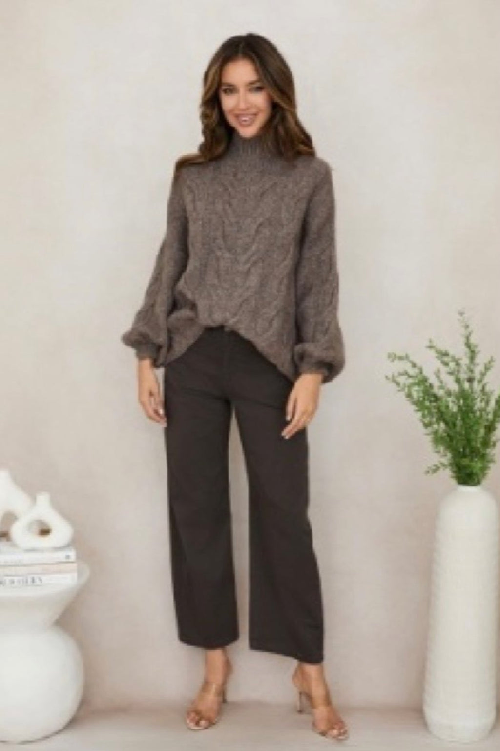Wide Leg High Waist Barrel Pants