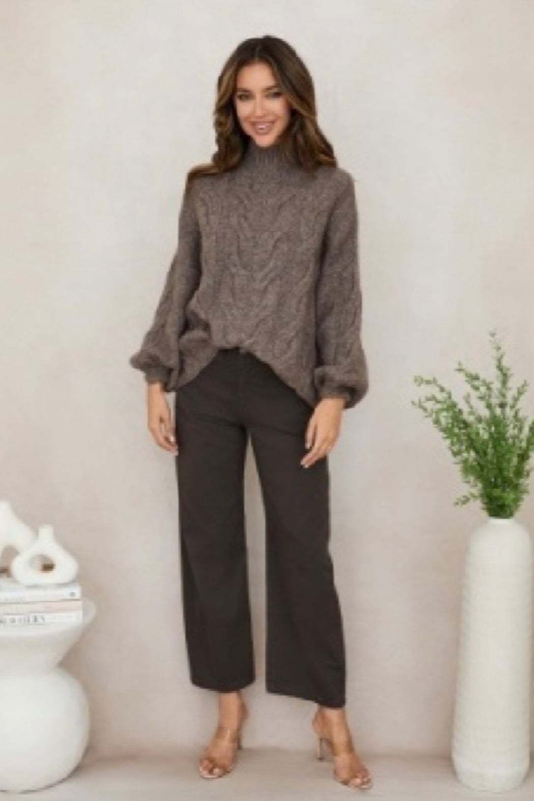 Wide Leg High Waist Barrel Pants