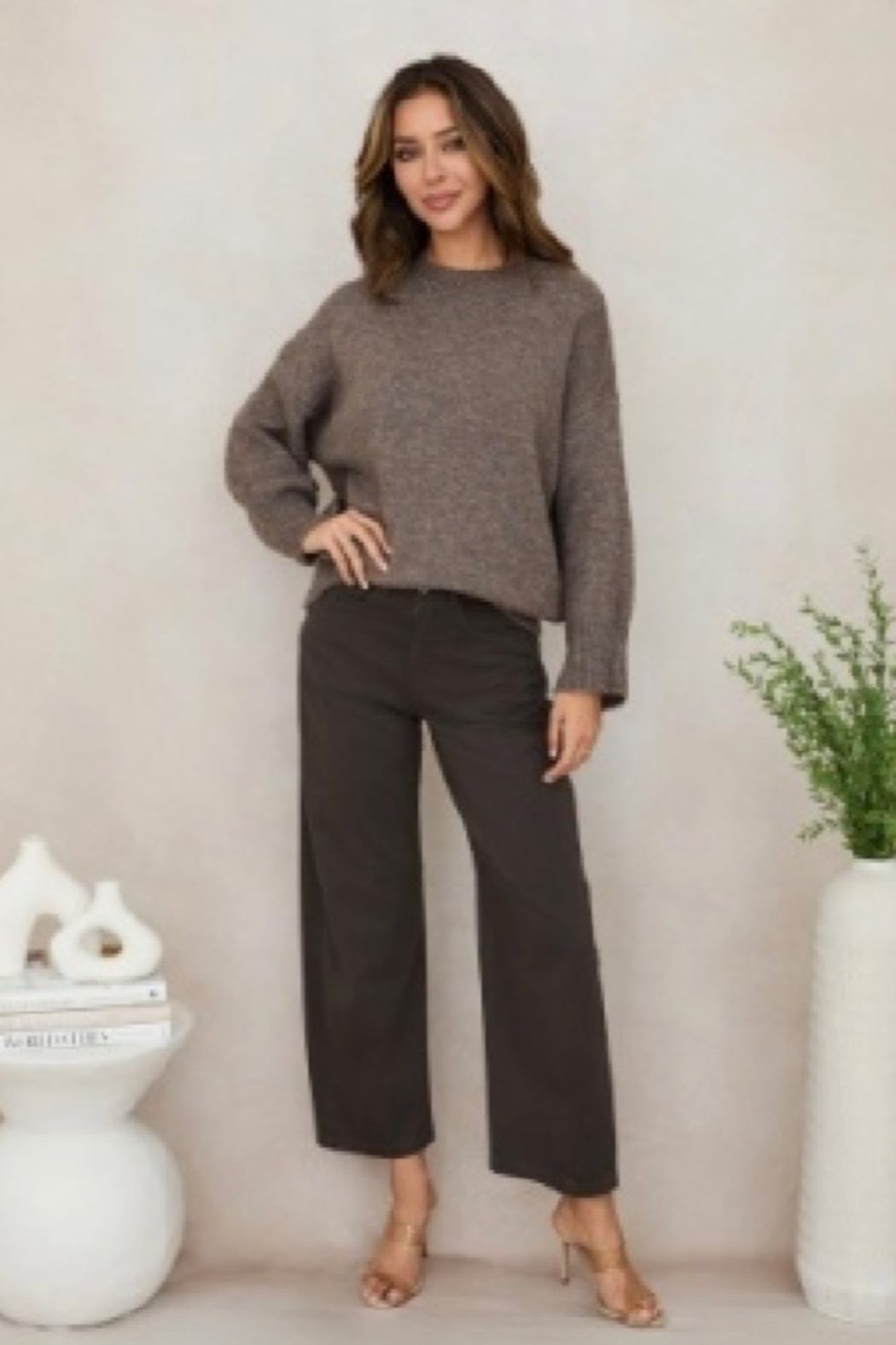 Wide Leg High Waist Barrel Pants