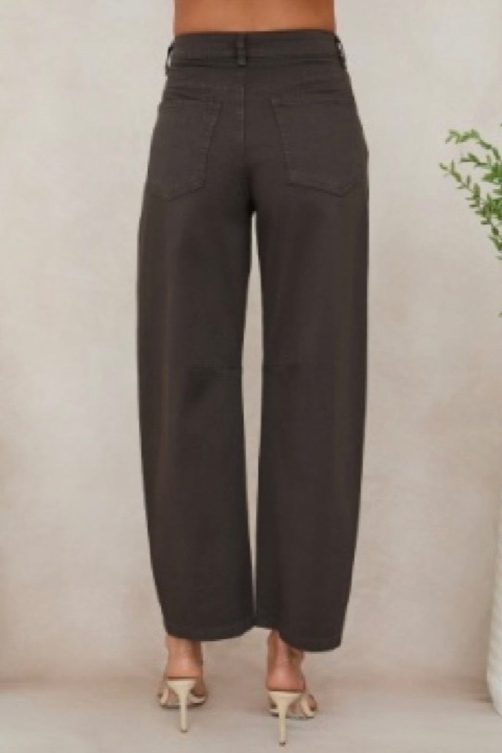 Wide Leg High Waist Barrel Pants