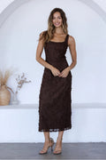Woven Chocolate Sleeveless Dress