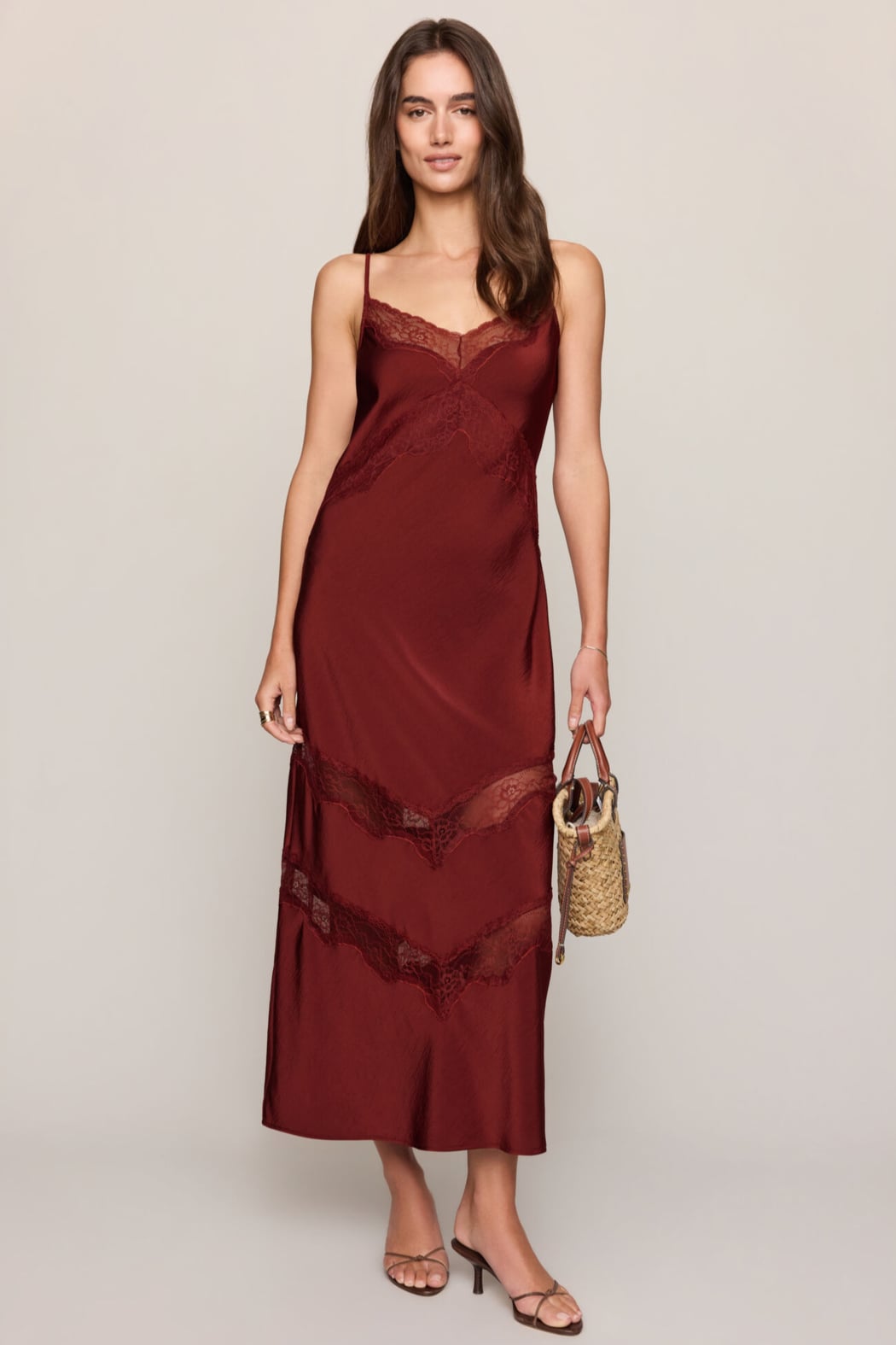 Z Supply Bruna Lace Inset Midi Dress