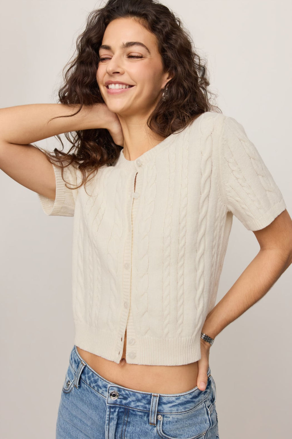 Z Supply Cera Cardigan Top in Cloud