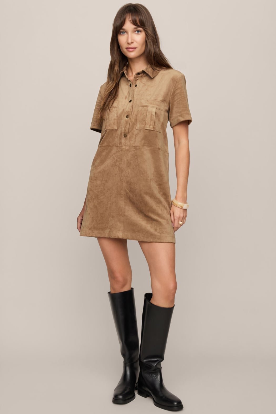Z Supply Leone Sueded Mini Dress