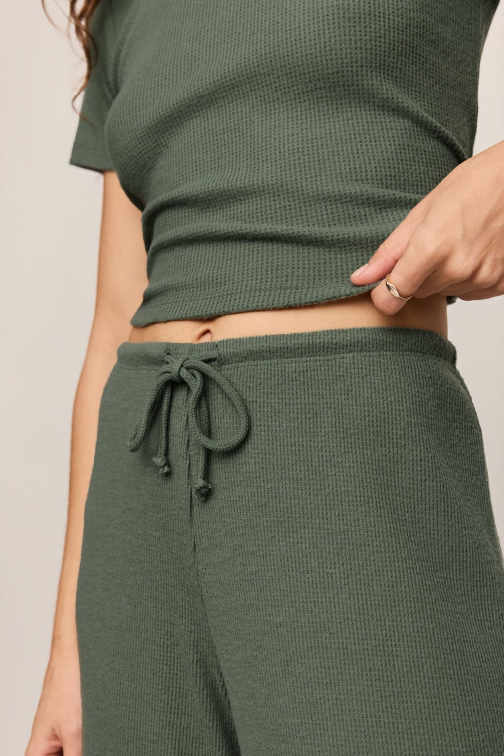 Z Supply Lounge Waffle Pant in Monstera