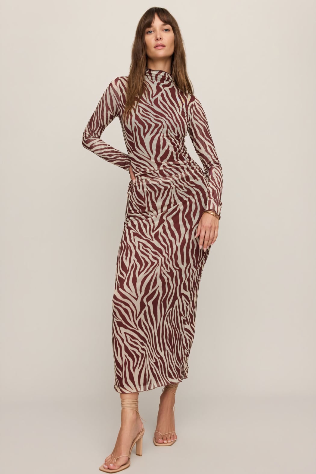 Z Supply Sevilla Zebra Mesh Midi Dress